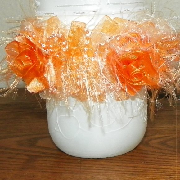 4 Wedding Party Table Decor Favor Green Glass Jar - Picture 10 of 13